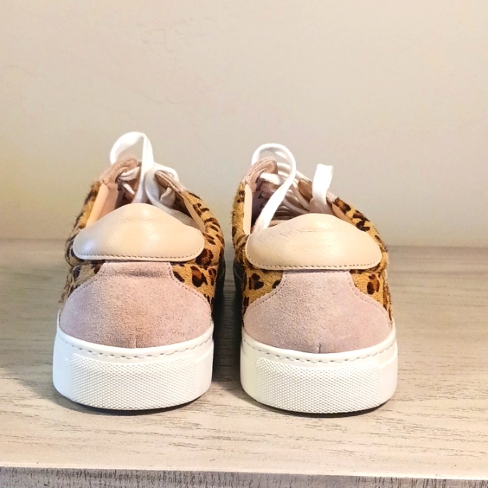 Anthropologie Shoes Women's Size 41 US 8.5 , Brown Sneakers Leather Calf Hair - Picture 7 of 8